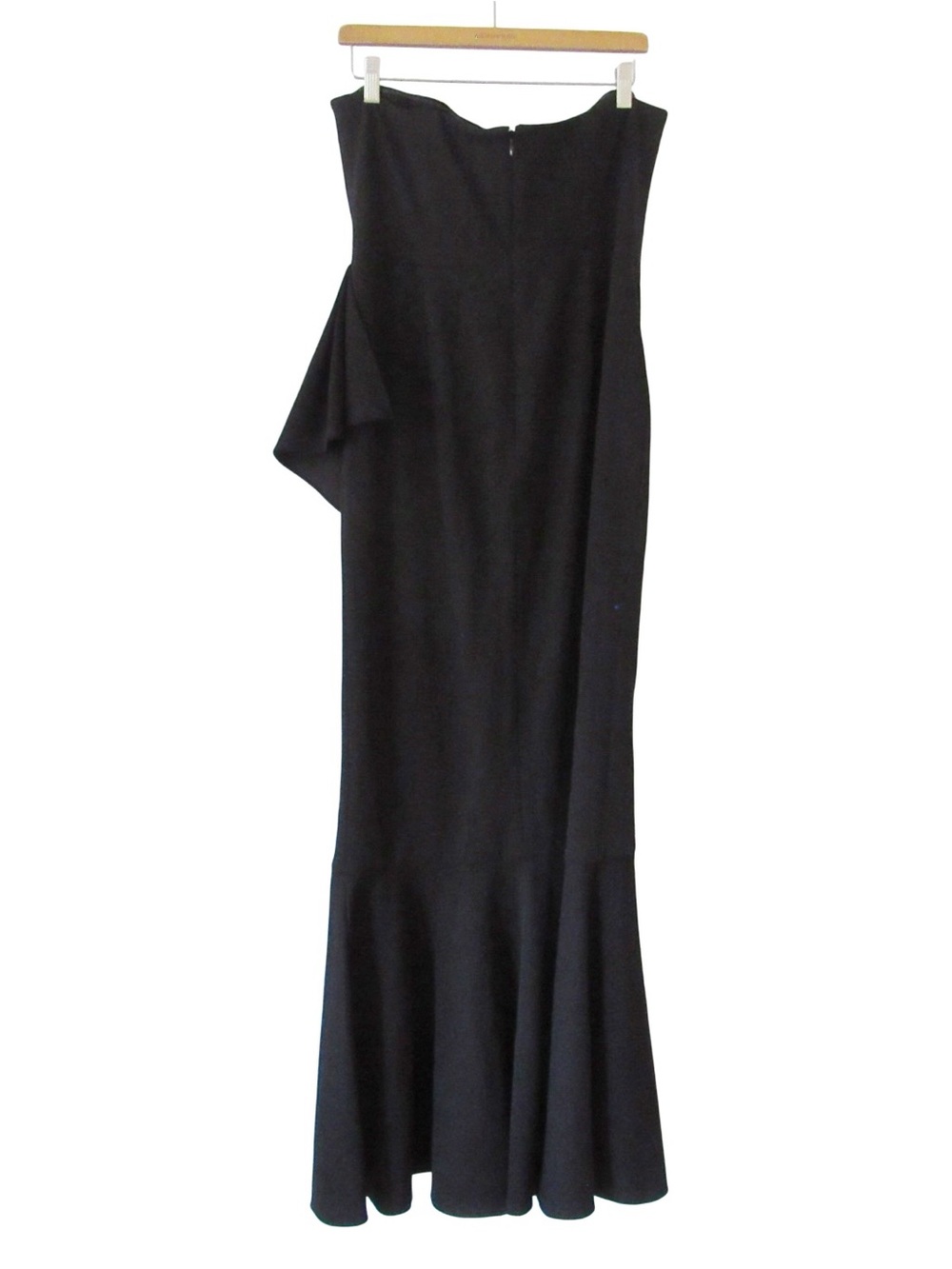 Dress the Population Paris Black Strapless Ruffle Long Gown XL Mermaid Formal - Picture 7 of 11